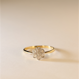 ALECIA | 18K Vintage Diamond Cluster Ring