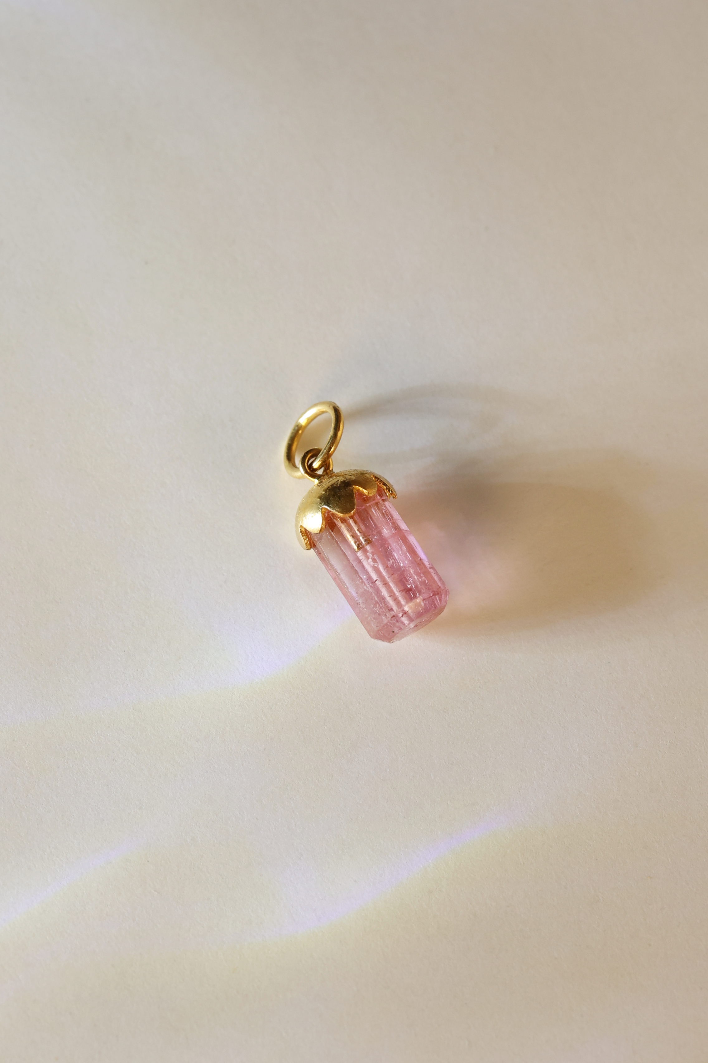 Pink tourmaline 2025 crystal necklace