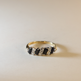 ANNE | Vintage Sapphire & Zirconia Row Ring