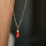 Baby Paperclip Necklace 9K