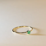 May Birthstone Emerald Ring 14k