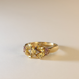 LANE | 9K Vintage Yellow Sapphire Cluster Ring