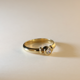 FLORENCE | 9K Vintage Clear Solitaire Ring