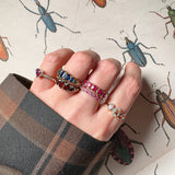 SOFIA | 9K Vintage Garnet Row Ring