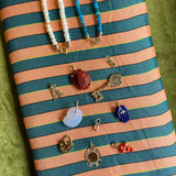 Chalcedony Seashell Pendant 14K