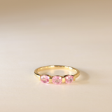 ARIANA | 9K Pink Sapphire Trilogy Ring