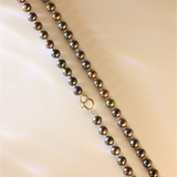 Black Pearl Necklace 9K