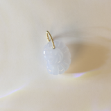 Chalcedony Seashell Pendant 14K
