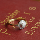 ALLISON | 18K Vintage Diamond Cluster Ring