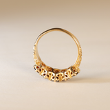 ELISABETH | 9K Vintage Garnet Row Ring