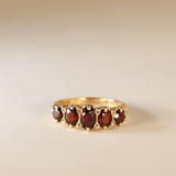 ELISABETH | 9K Vintage Garnet Row Ring