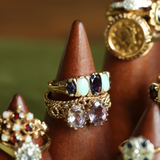 RAYMONDE | 9K Vintage Tanzanite & Opal Ring