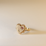 JENNY | 9K Vintage Ruby Heart Ring