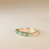 JESSIE | 9K Emerald Row Ring