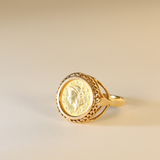 LIBERTY | 14K Vintage Lady Liberty Coin Ring