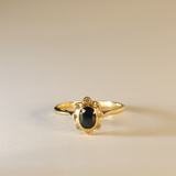 LIEVE | 18K Diamond & Sapphire Cluster Ring