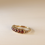 LINZA | 9K Vintage Garnet Row Ring