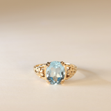 MARYA | 9K Vintage Topaz Flower Ring
