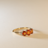 RASA | 9K Orange Garnet Trilogy Ring