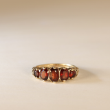 SOFIA | 9K Vintage Garnet Row Ring