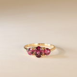 TARA | 9K Pink Garnet Trilogy Ring