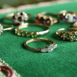 NICOLE | 18K & Platinum Vintage Victorian Diamond Ring