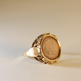 NEFERTITI | 14K Vintage Coin Ring