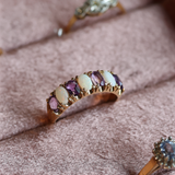 CAMILLE | 9K Vintage Amethyst & Opal Ring