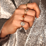EVY | 9K Vintage Garnet & Pearl Ring