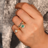 EMELINE | 9K Vintage Diamond Flower Ring