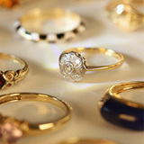 AMELIA | Vintage 18k Diamant Cluster Ring
