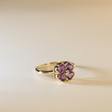 GUUSJE | 9K Vintage Amethyst Clover Ring
