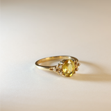 HAIDEE | Vintage Canary & Diamond Ring
