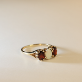 LAURA | 9K Vintage Opal & Garnet Ring