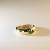 JECHSA | Vintage Green Garnet Band Ring