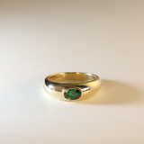 JECHSA | Vintage Green Garnet Band Ring