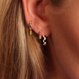 Tiny Huggie Hoop Earrings 14K