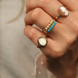 MAE | 18K Vintage Pearl & Turquoise