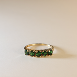 DUVAL | 9K Vintage Green Tourmaline Row Ring
