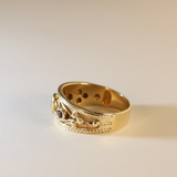 LINETTE | 9K Vintage Etruscan Garnet Ring