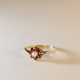 HARDY | 9K Vintage Garnet & Pearl Ring