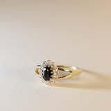 SERAPHINE | 9K Vintage Sapphire & Diamond Ring