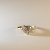 CARMELLA | 9K Vintage Sparkle Heart Ring