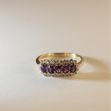 MARINELLA | 9K Vintage Diamond & Amethyst Ring