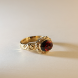 SOPHIA | 9K Vintage Garnet Cabochon Ring