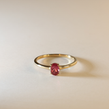 AURORA | Vintage Pink Tourmaline Solitaire Ring