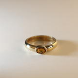 THEA | 9K Vintage Citrine Solitaire Ring