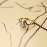 AMELIA | Vintage 18k Diamant Cluster Ring